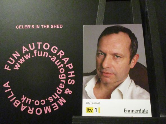 David Crellin (Billy Hopwood) Original Emmerdale Yellow &amp; Black Itv1 Logo Cast Card