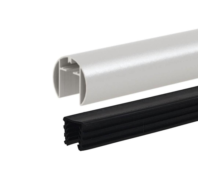 2.5m Silver Slotted Round Handrail 