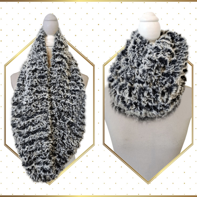 Echarpe circulaire Noir Chiné