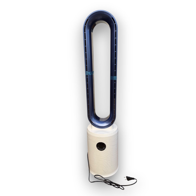 Rotorloser Bladeless Ventilator mit Ionisator Funktion und Timer Weltbild weiß blau 