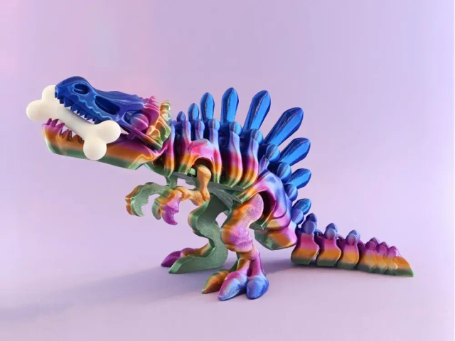 Dinossauro Espinossauro Esqueleto Flexível - 18cm