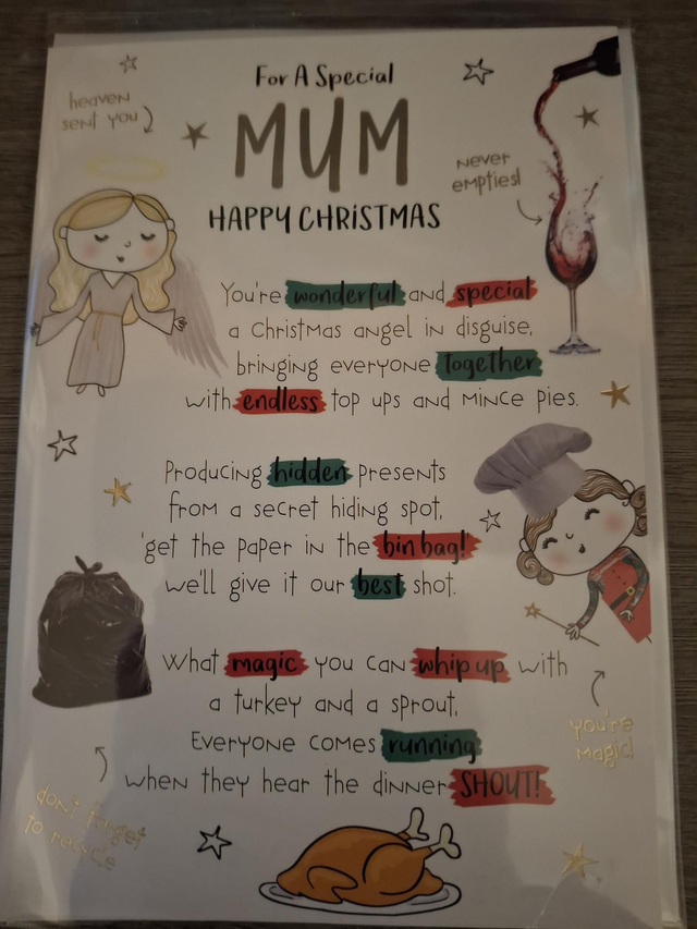 Mum special modern rhyme card