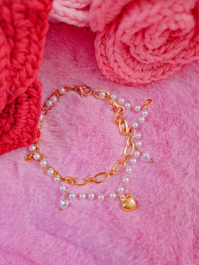 Collection Saint Valentin : Bracelet Rose d'Hiver