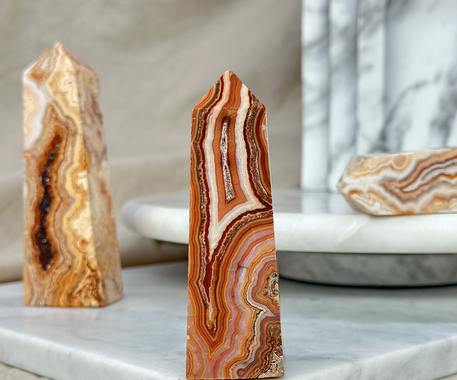 Crazy Lace Agate Tower (High Quality) E