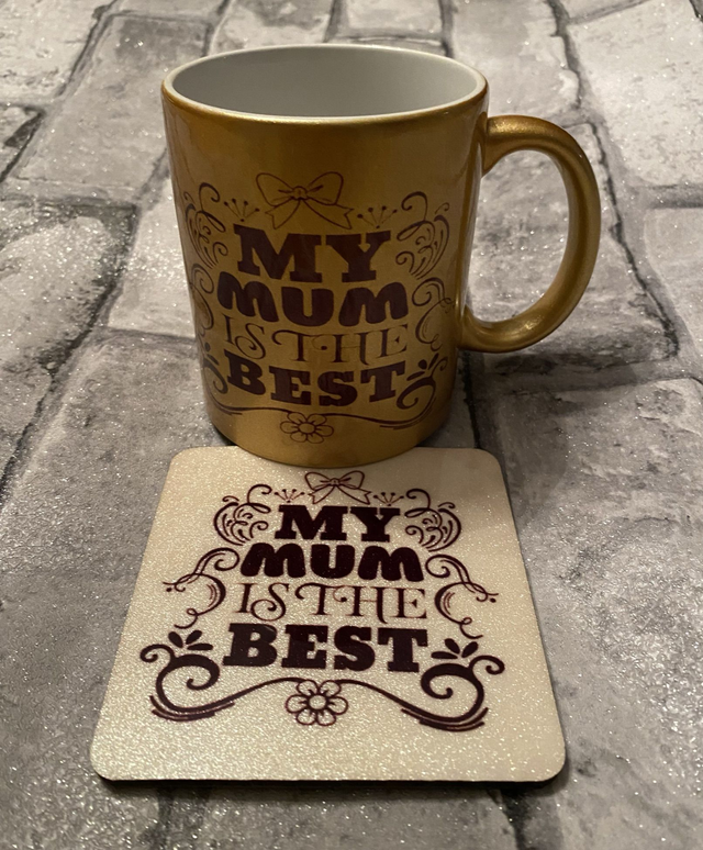 Mum is the best mug and coaster set