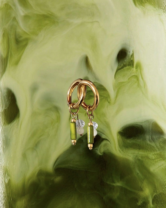 Boucles d'oreilles Bohemia vert