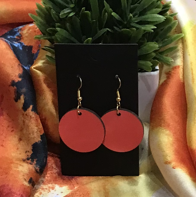 Orange Dangling Earrings- PODE29
