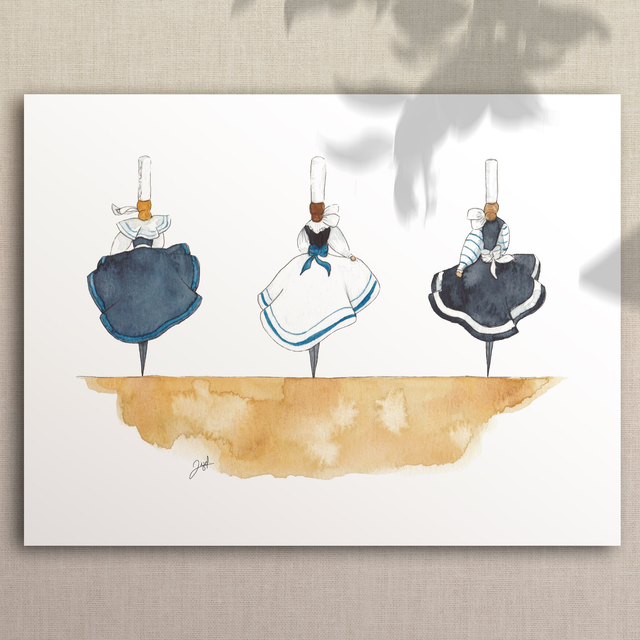 Affiche 30x40 - Bigoudène - Les Triplettes