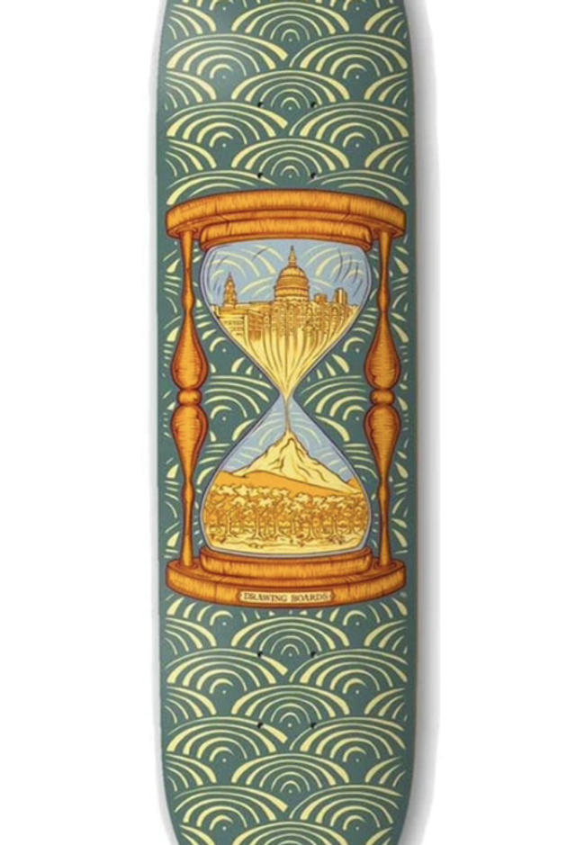 Drawing Boards Time Skateboard Deck - 8.0"