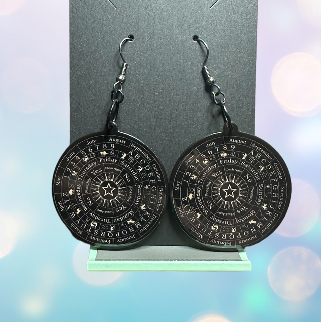 Round Astrology Disc Earrings