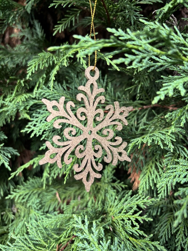 Boule de Noel Flocon de neige Or