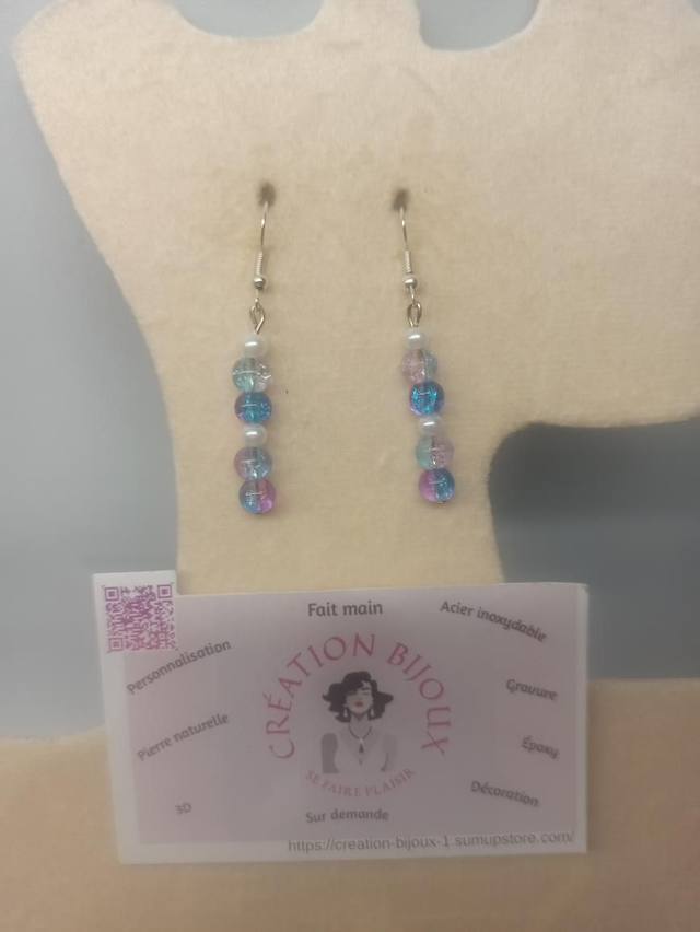 Boucle d'oreille perle 