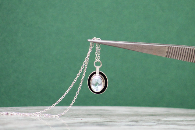 Collier émaillé Tamara | Topaze