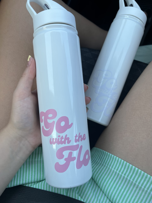 Flask Bottle with Straw