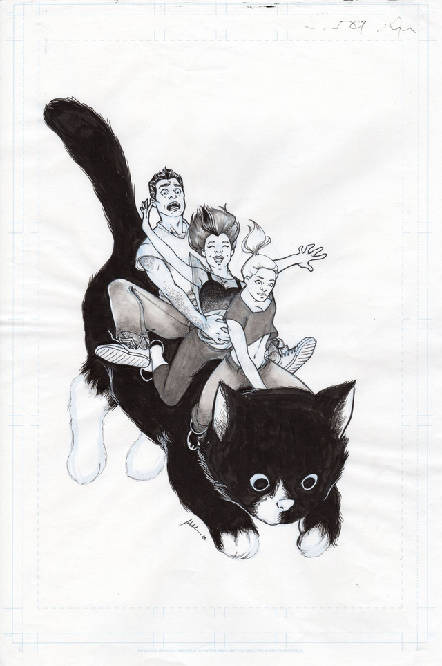 Hold on to your Cat - ORIGINAL, A3 (11.7x16.5)