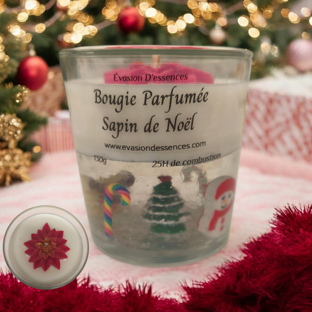 Bougie Effet boule à neige Noël 