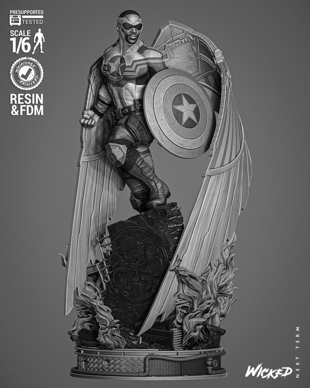 STATUE FALCON série marvel comics