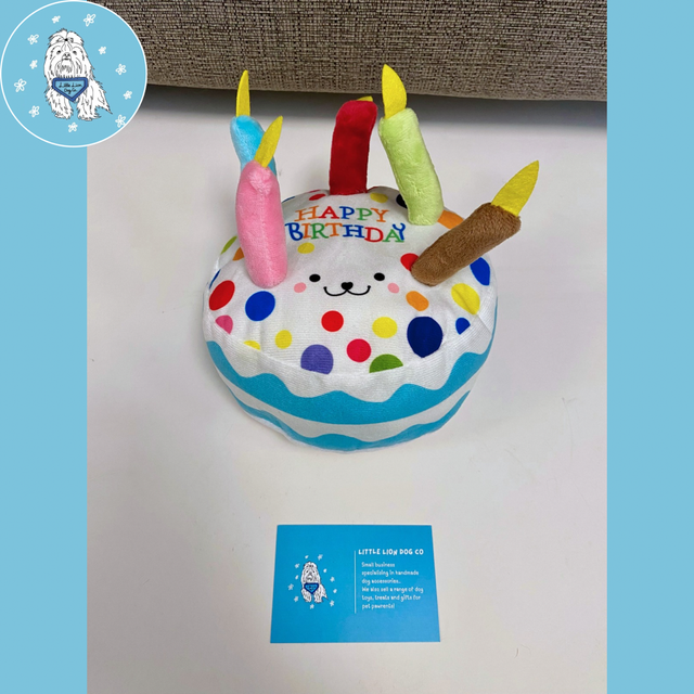 Birthday Cake Plush Dog Toy