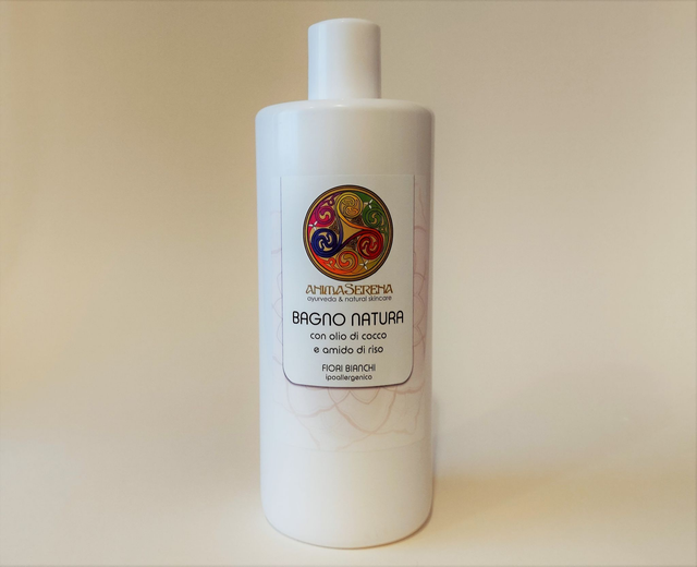 Bagno Natura Fiori bianchi ipoallergenico – detergente viso e corpo non schiumogeno by Anima Serena 500 ml