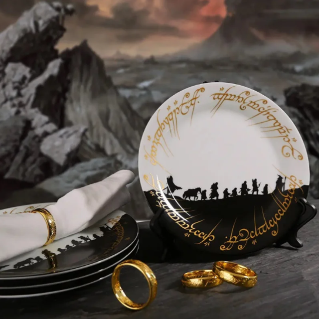Set Piatti + Porta Tovaglioli - LORD OF THE RINGS - Signore Degli Anelli