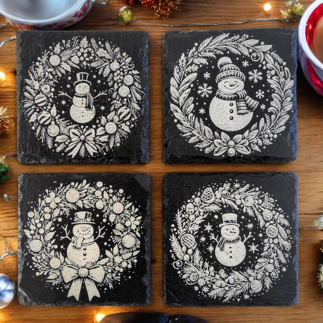 Snowman Wreath Coasters