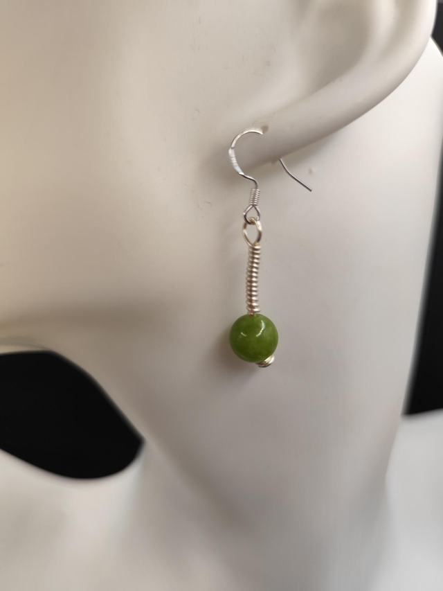 Peridot wire wrapped earrings 