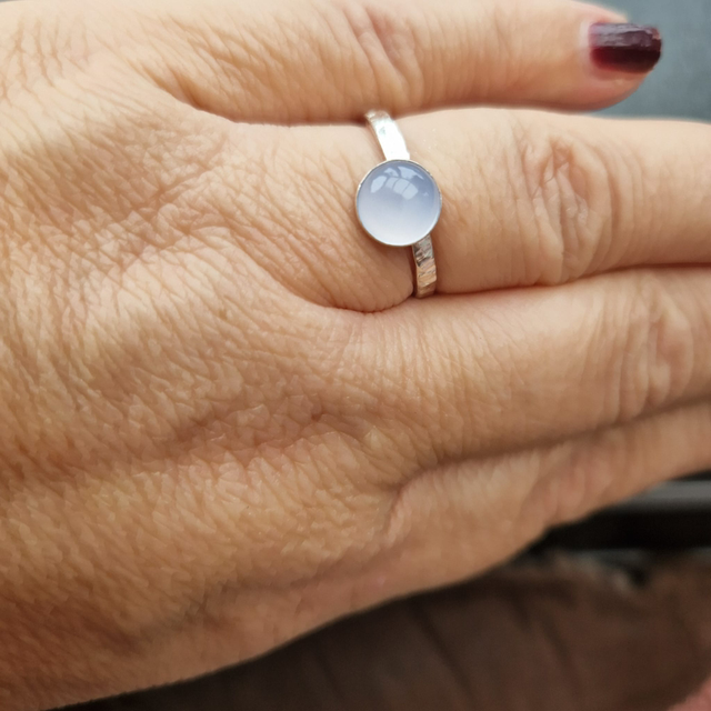 Moonstone stacker ring size P1/2