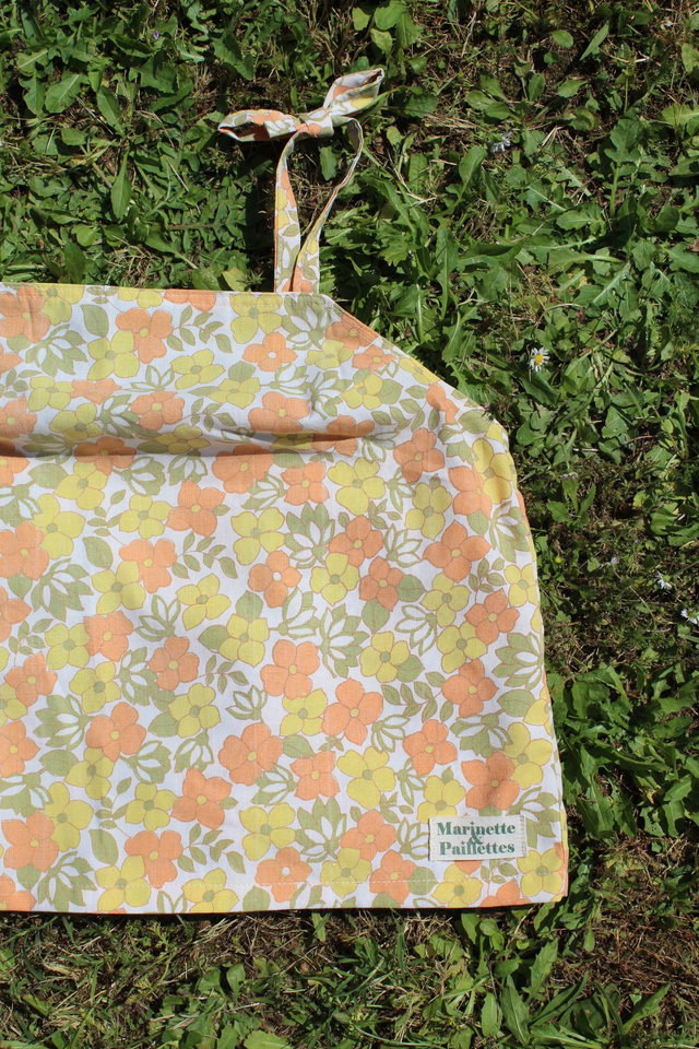 Top fleurs jaunes et oranges - Taille 1 & 2