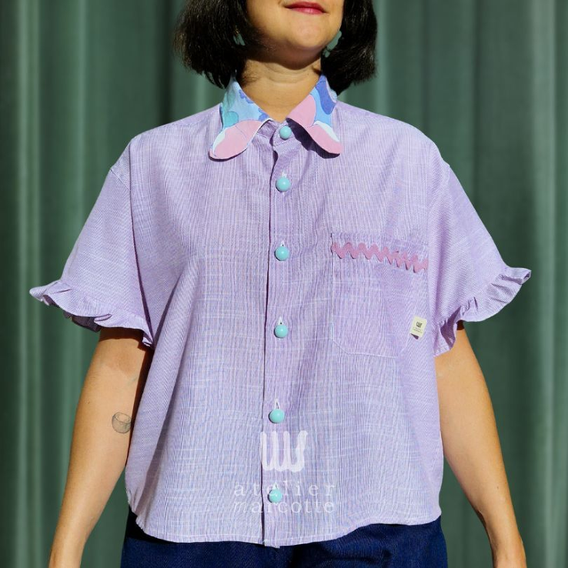 Chemise upcyclée Abba – Taille XL/2XL