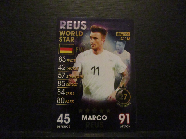Marco Reus - World Star Match Attax 101 Original Trading Card