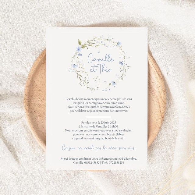 Faire-part mariage | Modèle Lara