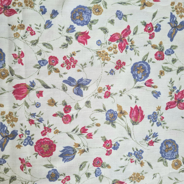 Tissu vintage fleurs des champs 