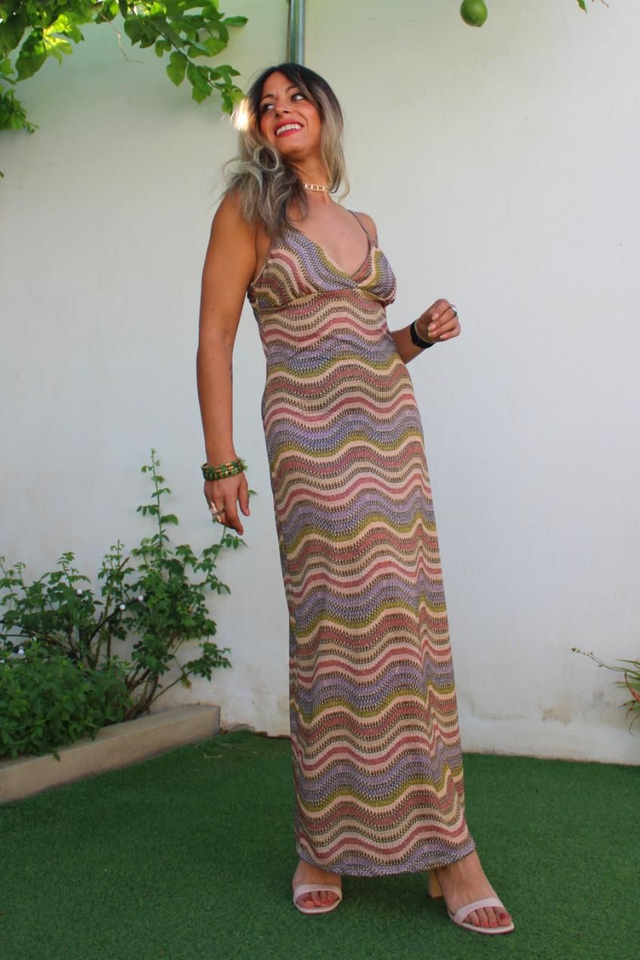 Vestido Brillo Marrón