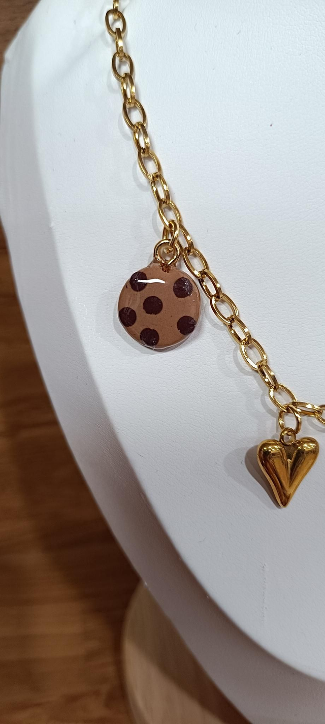 Collier - breloques café