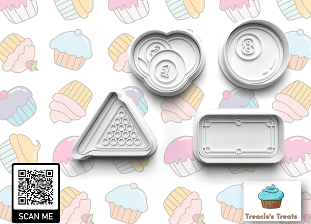 Pool Theme Fondant/cookie stamps with cutters 