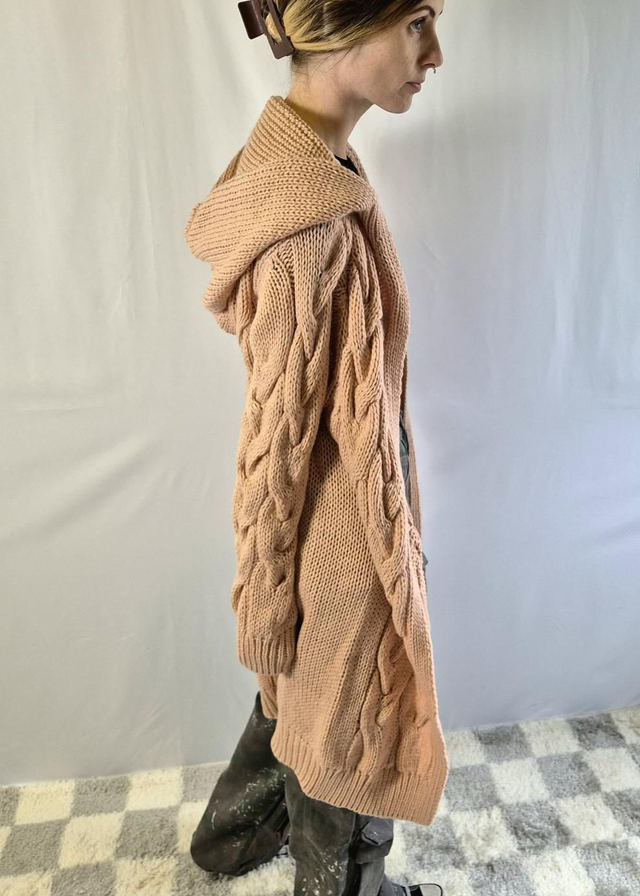 Hooded Knit Cardigan