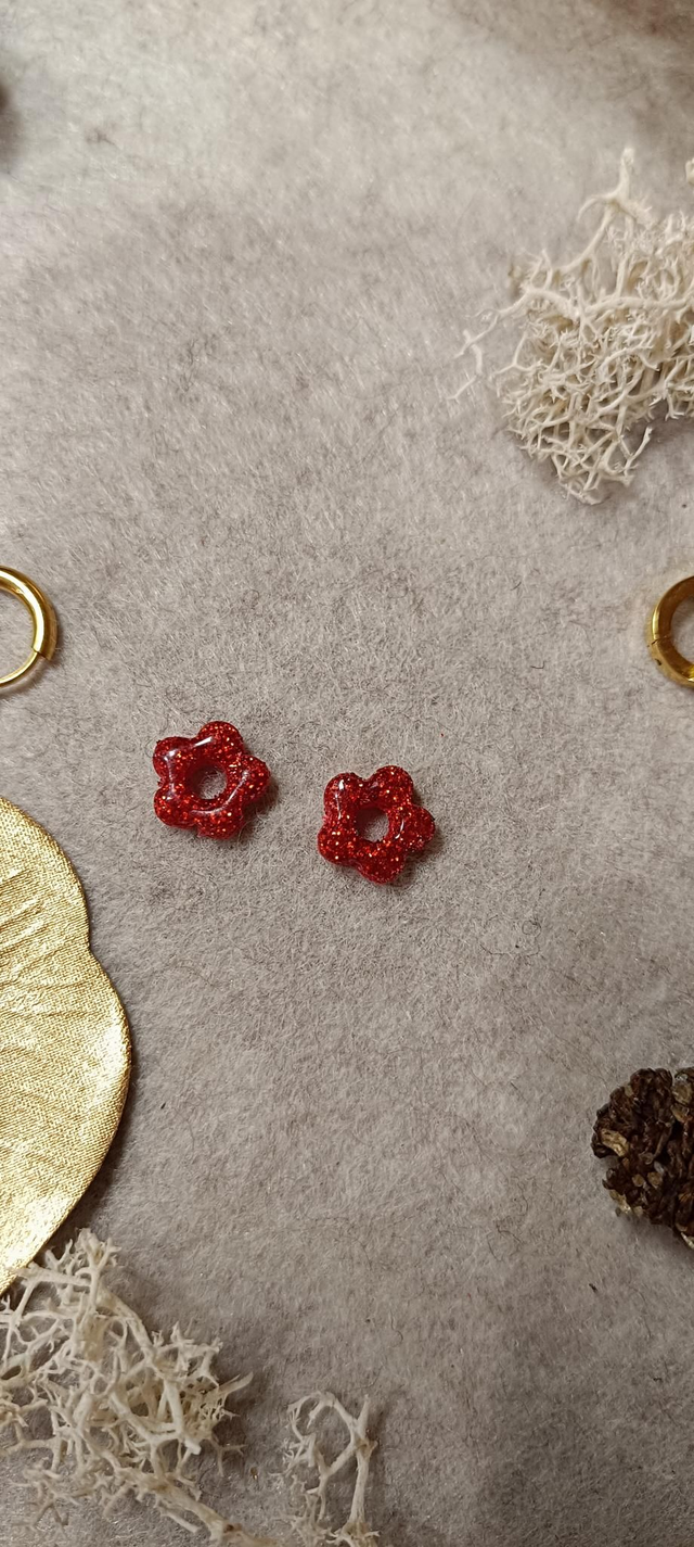 Flora rouge paillettes