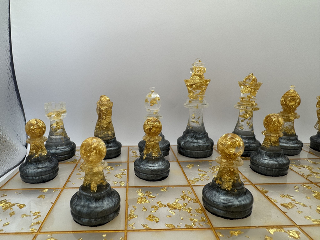 Golden Mist Resin Chess Set
