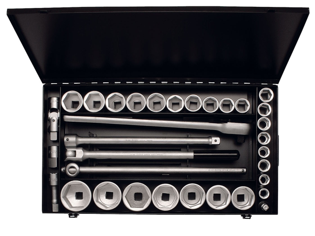 Steckschlüssel-Satz 3/4", zwölfkant, 34-teilig 18-60 mm, ELORA-770-S24/1 MZ 