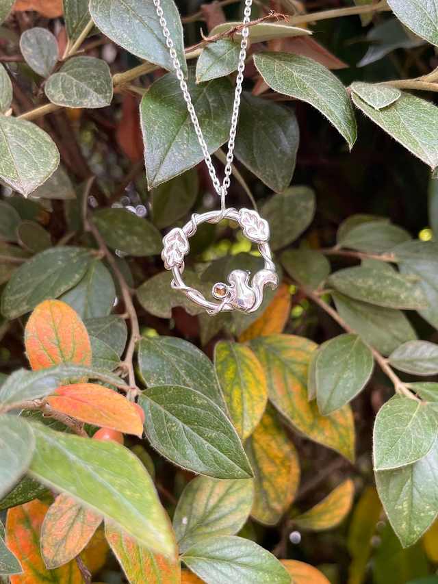 🍁 Collier Forêt d'automne - Pièce unique