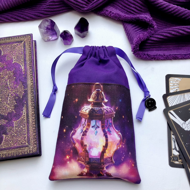 Pochon carte oracle/tarot - Lanterne mystique