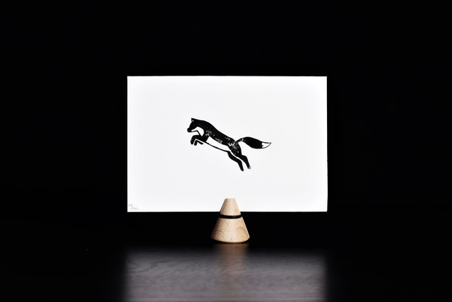 Linogravure A6 Renard