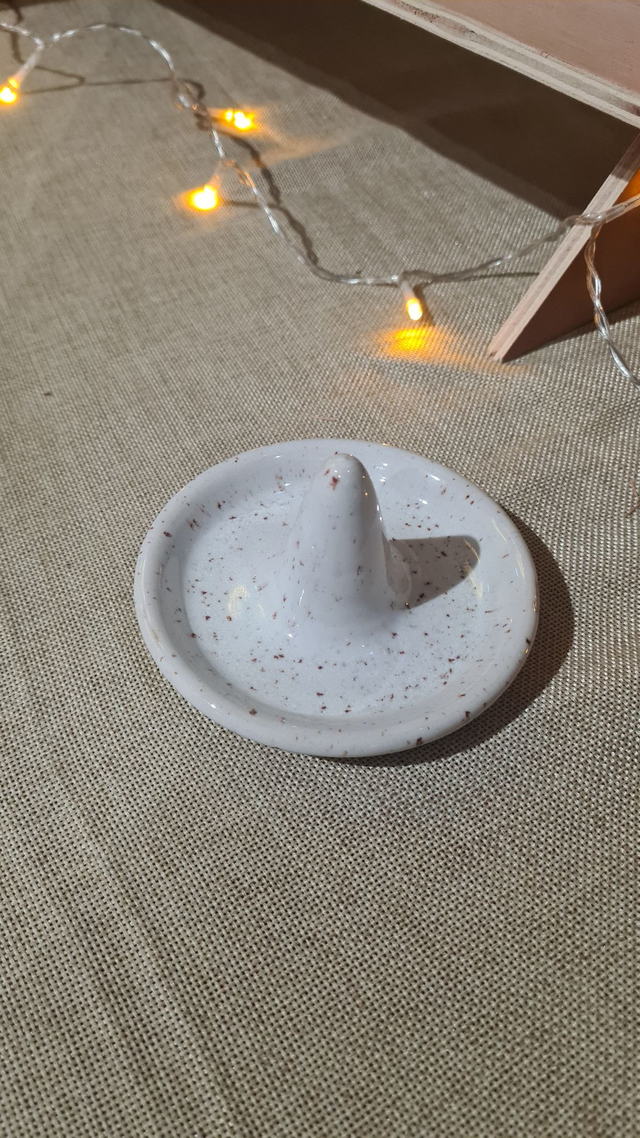 Ring Dish - Speckle Cream