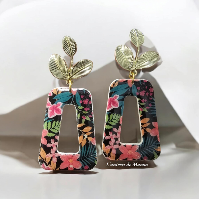 Boucle d&#039;oreille en argile polymère 