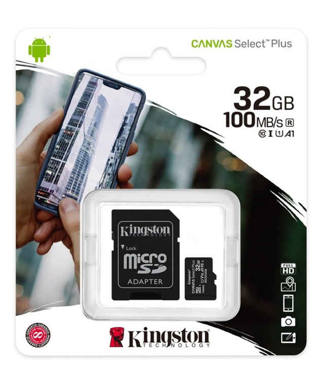 Kingston Canvas Select Plus 32GB microSD Memory Card with Adapter