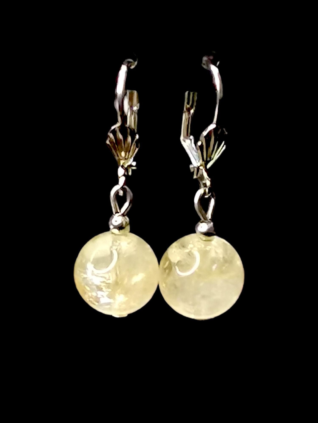 Boucles d&#039;oreilles citrine 