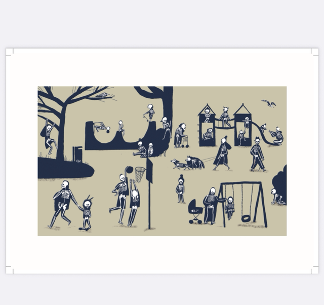 Endpapers from Skelettet, A4