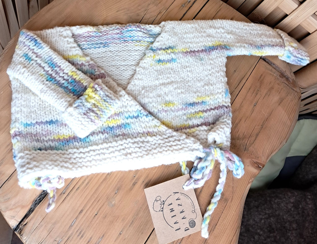 Brassière 0 à 2 mois en laine mérinos