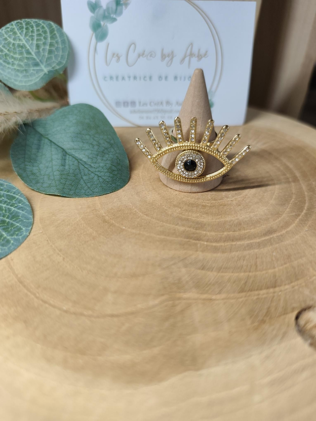 BIG BAGUE OEIL/ ACIER INIOXY GOLD 0000934