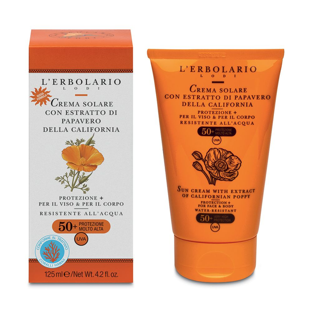 Crema Solare con Estratto di Papavero della California SPF 50+ 125 ml